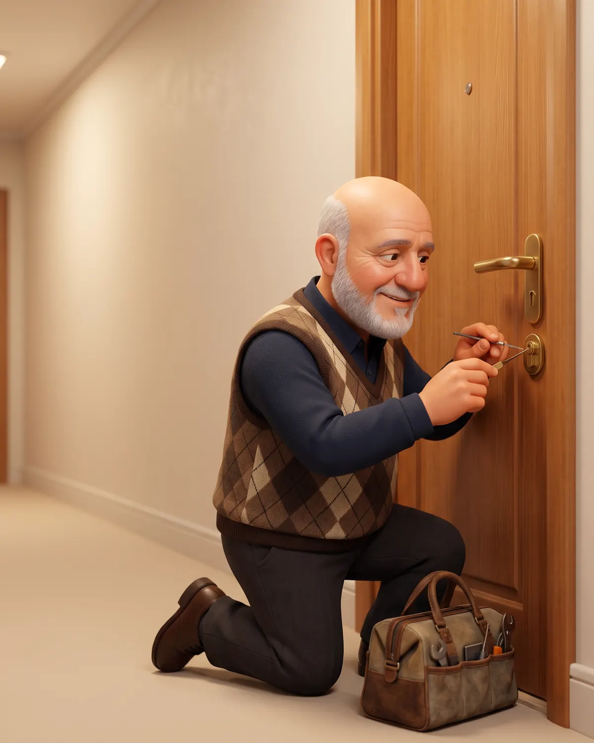 Muratpaşa çilingir Halil Usta iş başında